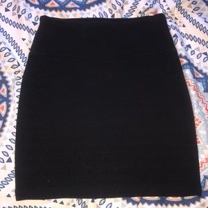 Black High Rise Pencil Skirt